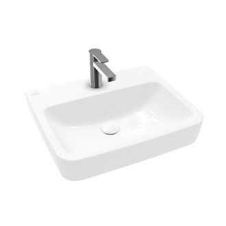 Villeroy & Boch O.novo wastafel - onderzijde geslepen 55x46cm - m.1 kraangat ceramic+ wit