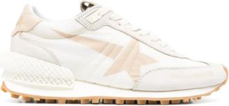 Golden Goose Marathon Sneakers Licht Beige Sterren Print - Dames - Sneakers - Beige - 36 EU - Leer - Schoenen