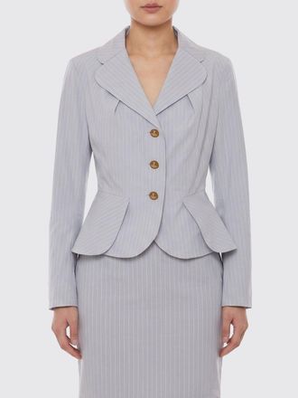 Vivienne Westwood Blazer a monopetto in cotone gessato Vivienne Westwood
