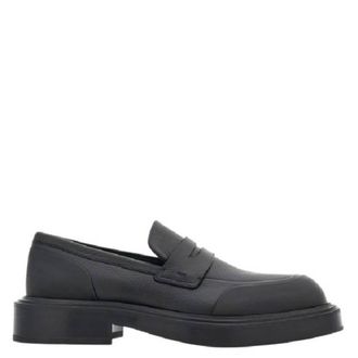 Ferragamo Rubber Detailed Leather Loafers, Size 10