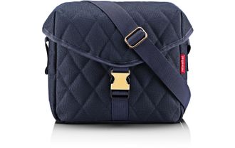 Reisenthel Schultertasche REISENTHEL Saddle Bag M Rhombus, Damen, Gr. B/H/T: 26cm x 22,5cm, blau, Polyester, Taschen Schultertasche