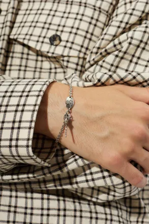 Vivienne Westwood Curzio Silver Bracelet, Mens, Silver