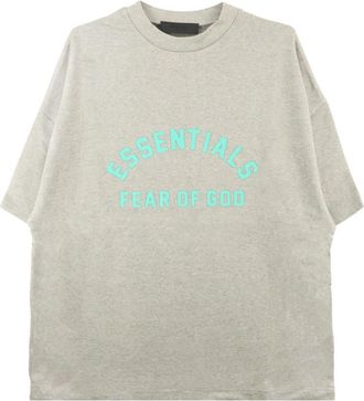Fear of God logo-print cotton T-shirt - men - Cotton - S - Grey