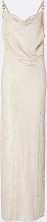 Coperni Draped open-back sequined maxi dress
