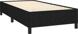 vidaXL Estructura De Cama Sin Colch&oacute;n Tela Negro 80x200 Cm Vidaxl