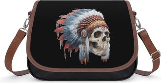 Generic Indian Skull Fashion Womens Crossbody Bags Novelty Handbag Shoulder Bag Purse