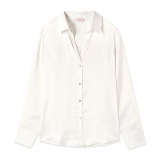 Oltre Camicia in raso - - Blouses & Shirts - Donna - Bianco - S