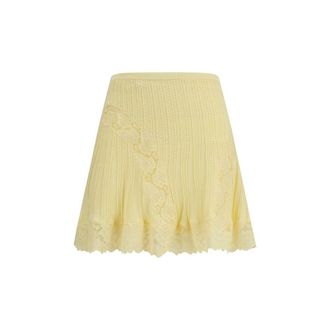 Self Portrait Zelfportret Bicolor Viscose Mini Rok
