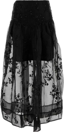 Ganni Womens Black Organza Skirt - Size EU 38 (Womens)