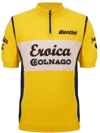 Santini Eroica Colnago Wool Jersey Velotrikot für Herren | gelb