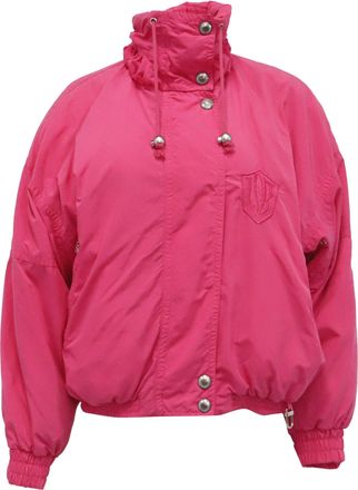 Bogner Logo-Embroidered Down Jacket in Pink Polyester