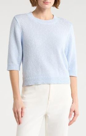 Nanette Lepore Slubbed Sweater in Heather Faded Blue at Nordstrom Rack, Size X-Large