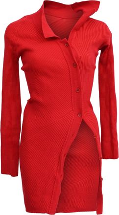 Jacquemus La Robe Maille Colin Mini Dress in Red Wool