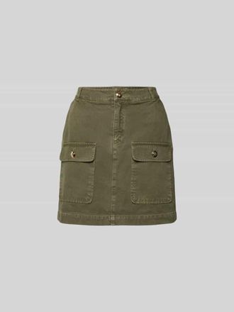 Anine Bing Minirock mit Pattentaschen in Khaki, Gr&ouml;&szlig;e XS