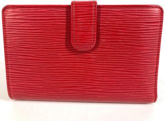 Louis Vuitton Epi Red Color Rouge Epi Leather Wallet (Bi-Fold) (Pre-Owned)