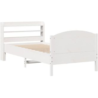 vidaXL Vidaxl - Estructura De Cama Sin Colch&oacute;n Madera De Pino Blanca 90x200 Cm