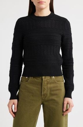 Madewell Cotton Crewneck Sweater in Black at Nordstrom Rack, Size Xx-Small