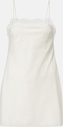 Poss&eacute; Darya embroidered cotton and silk minidress
