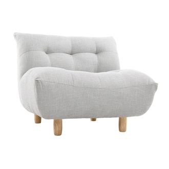 Miliboo Miliboo - Poltrona Design Scandinavo Grigio E Quercia Yumi