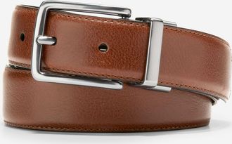 Cole Haan Mens 32MM Reversible Feather Edge Belt - Brown Size 32