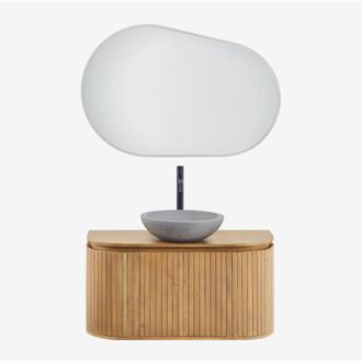 Sklum Sklum - Conjunto De Mueble De Ba&ntilde;o En Madera De Mango Analis