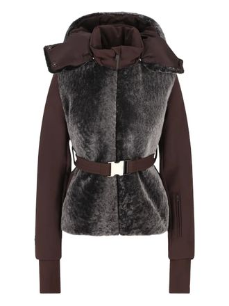 Fendi shearling padded jacket - Brown