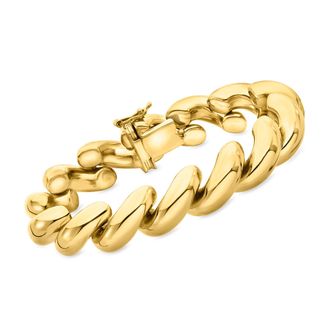 Ross-Simons Italian 18kt Gold Over Sterling Large San Marco Bracelet