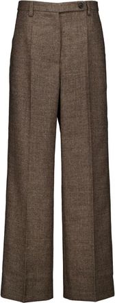 Zenggi Beige Broek W05-1014 535 - Dames - Wijde Broeken - Beige - L - Broeken