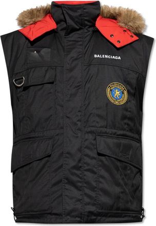 Balenciaga Omkeerbaar vest - Heren - Bodywarmers - Zwart - M - Leer - Jassen