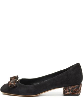 Ferragamo Leren pumps - Zwart