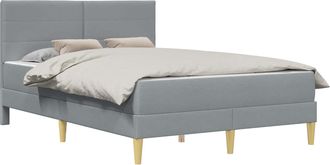 vidaXL Estructura De Cama Con Colch&oacute;n Gris Claro 120 X 190 Cm Vidaxl