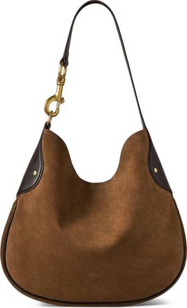 Mulberry Hackney Suede Shoulder Bag in Vintage Oak at Nordstrom