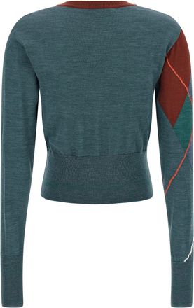 Vivienne Westwood Argyle Cropped Cardigan - Teal