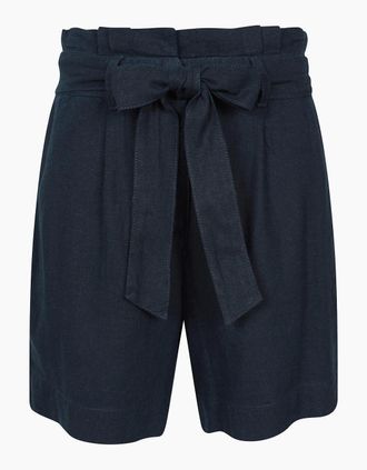 Mountain Warehouse Womens Mountain Warehouse Womens/Ladies Oatley Linen Blend Shorts - Navy - Size: 14/32in