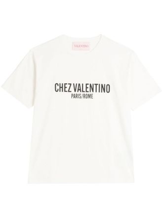 Valentino White Crewneck Logo T-Shirt