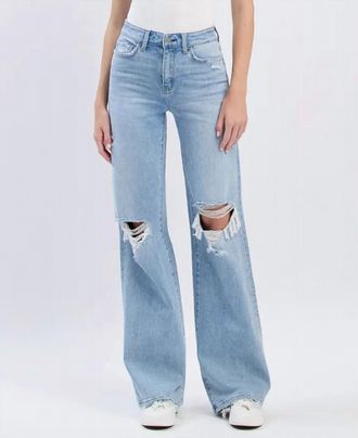 Flying Monkey High Rise Distressed Denim In Halsey