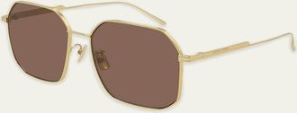 Bottega Veneta Geometric Metal Sunglasses