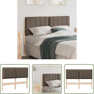 vidaXL vidaXL Testiera per camera da letto - Testiera imbottita Marrone e taupe 120 cm Pino massello