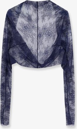 Alberta Ferretti Womens Shrug Lace Blue Polyamide T-Shirts & Jerseys