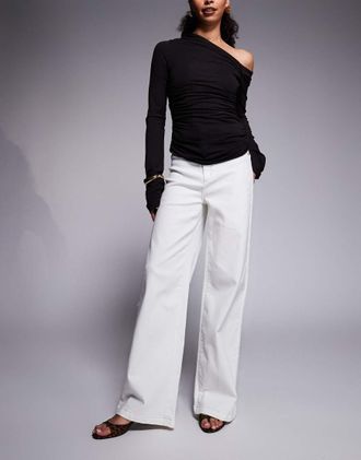 Abrand Abrand - 94 - Jeans dritti a vita alta bianchi-Bianco