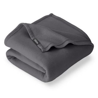 Bare Home Lightweight Polar Fleece Blanket in Forged Iron Grey at Nordstrom, Size King