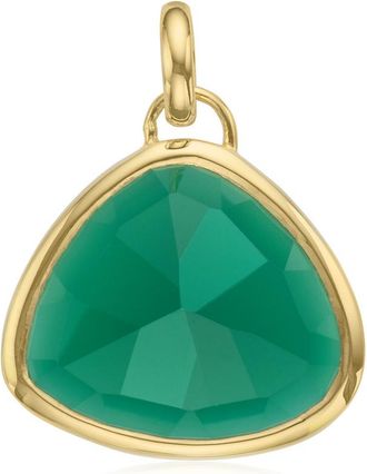 Monica Vinader Gold Siren Pendant Charm Green Onyx