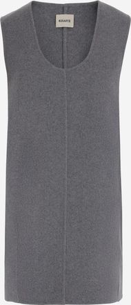 Khaite Grey Wool Dress