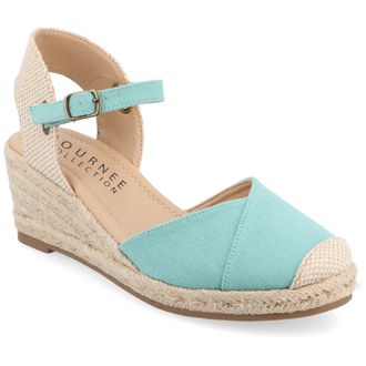 Journee Collection Women & apos;s Ashlyn Medium and Wide Width Espadrille Wedge Sandals