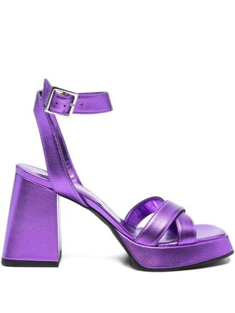 Gianpaolo Viozzi 95mm ankle-strap sandals - Purple