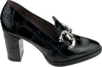 Wonders Klassieke Leren Pump met Memory Gel Binnenzool - Dames - Pumps - Zwart - 42 EU - Leer - Schoenen
