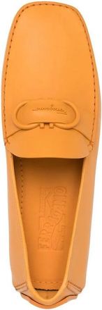 Ferragamo Mens Orange Loafers, US Size 7.5