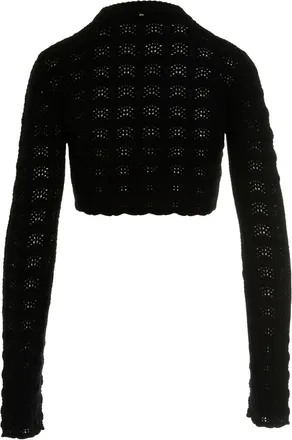 Sportmax Womens Black Wool Cardigan Clothing