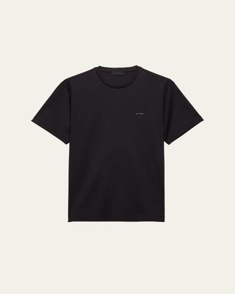 Tシャツ・カットソー Prada Black Silk T-Shirt Prada T-Shirt XL: Distinctive Style