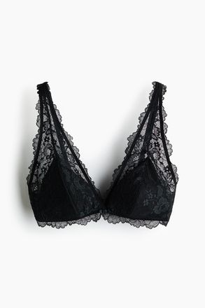 H&M Wattierter Soft-BH aus Spitze - Schwarz